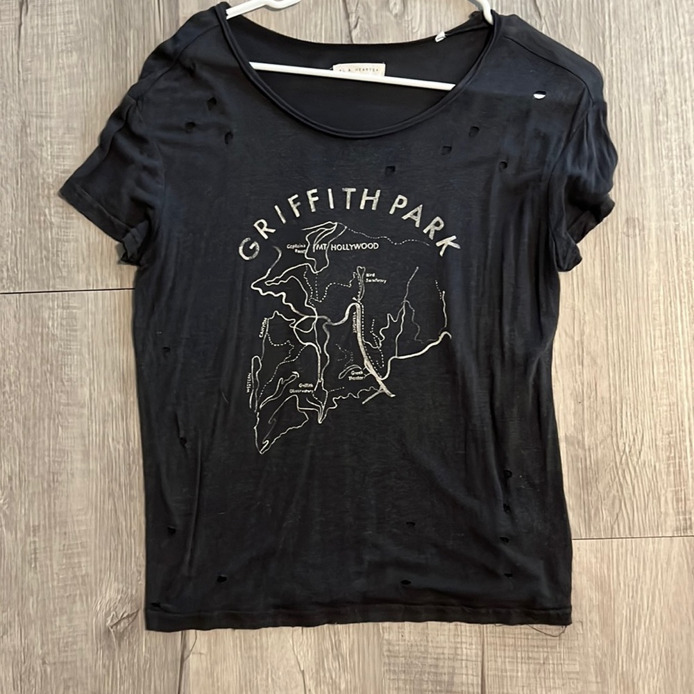 PacSun Black 'Griffith Park' Short Sleeve Graphic Tee